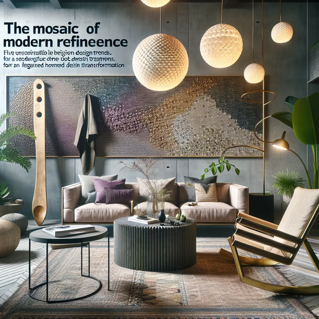 The Mosaic of Modern Refinement: Five Unseen Design Trends for an Elevated Home Transformation
